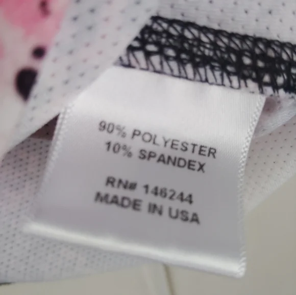 LIKE NEW!! KEVAN HALL Sport, Pink Snake Print 1/4 Zip Polo Shirt. Size XL - Picture 5 of 6